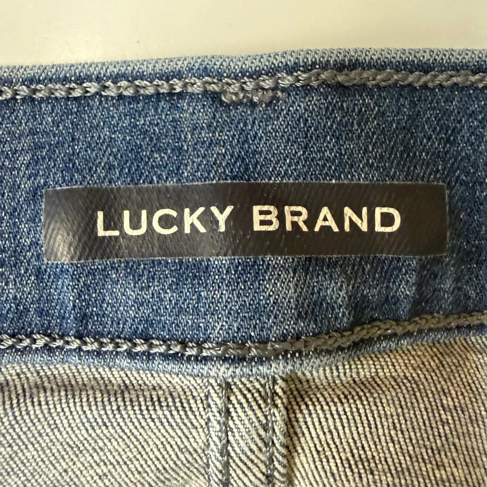 Lucky Brand Jeans Womens 30x32 Blue Uni High Rise Flare Medium Wash Stretch